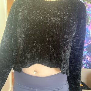 Black Cropped Sweater
